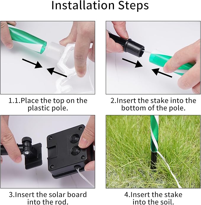 Christmas Solar Pathway Lights Outdoor Decorations， 8 Modes Xmas Tree Candy Lights Waterproof Led Garden Stake Light for Walkway Yard Lawn Porch Holiday Decor 5-Pack (Green Tube Tree, 5 Pack)