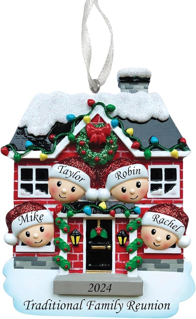 2025 Family Christmas Ornament – Personalized Ornament for Families – Custom Family Ornament – Holiday Tree Decoration Keepsake Gift (Family of 4)