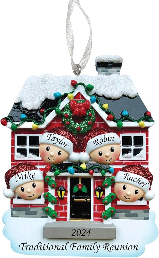 2025 Family Christmas Ornament – Personalized Ornament for Families – Custom Family Ornament – Holiday Tree Decoration Keepsake Gift (Family of 4)
