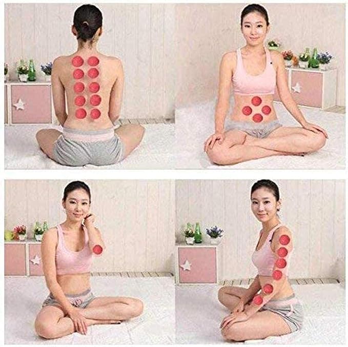 12 Pcs Silicone Massage Cupping Set Vacuum Cupping Cans Acupuncture Cupping Therapy Set Professional Body Massage Suction Cup Cupping Therapy Pain Relief Muscle Health Relaxation