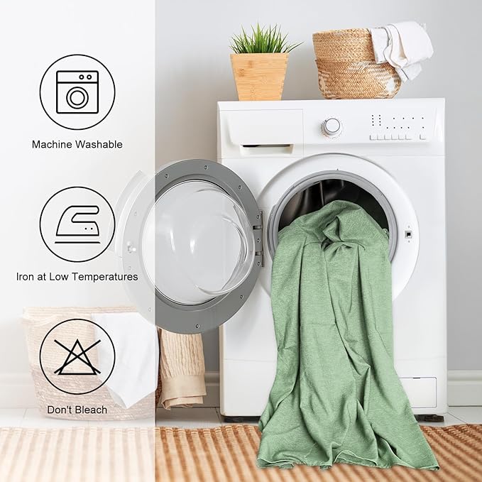 IVAPUPU Textured Linen Table Cloth for Rectangle Table - Sage Green Tablecloths Rectangular Waterproof Wrinkle Free Wipeable Dining Cover for Spring Wedding Birthday Kitchen Decor, 60 x 120 Inch