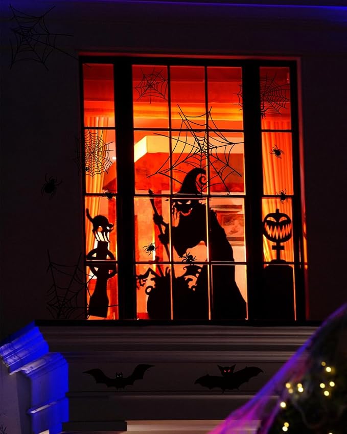 Bat Wall Decor, Spider Wall Decor Spider Net Decor Halloween Bats Decorations 3D Realistic PVC Bats Stickers for Outdoor DIY Home Decor Party Supplies 4pcs