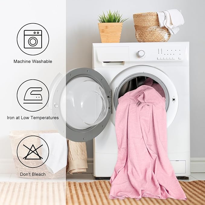 IVAPUPU Textured Linen Table Cloth for Rectangle Table - Pink Tablecloths Rectangular Waterproof Wrinkle Free Wipeable Dining Cover for Spring Wedding Birthday Kitchen Decor, 60 x 84 Inch