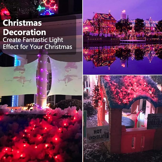 BrizLabs Green Wire Battery String Lights, 17.94ft 50 LED, Indoor/Outdoor, 8 Modes, Valentines Day, Party, Wedding, 2 Sets