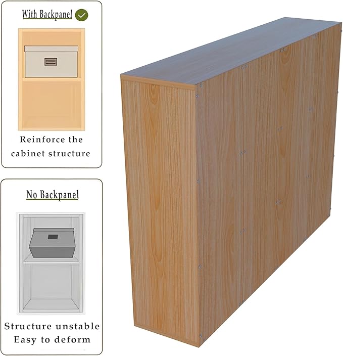 12-Cube Storage Shelf Bookcase - Wooden 3-Tier Floor Standing Open Bookshelf for Home and Office, Display Cabinet, Oak