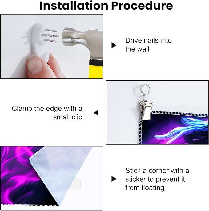 Blacklight Tapestry,WingTapestry Glow In The Dark,UV Reactive Black Light Upright Posters Wall Hanging for Bedroom Dorm Living Room Backdrop Decor (wing14, 59L" x 51W")