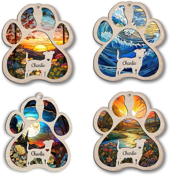 Personalized Cocker Spaniel Suncatcher Dog Memorial Gifts, Custom Cocker Spaniel Ornament Christmas Tree, Pet Remembrance Gift, Loss of Dog Sympathy Gift, Pets Memorial Ornament, Pet Loss Suncatcher