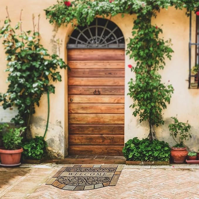 Durable Welcome Door Mats, 24"x36" Heavy-Duty Large Outdoor Mat for Front Door with Non-Slip Rubber Backing for Outside Entry, Garage, Patio, High Traffic Area