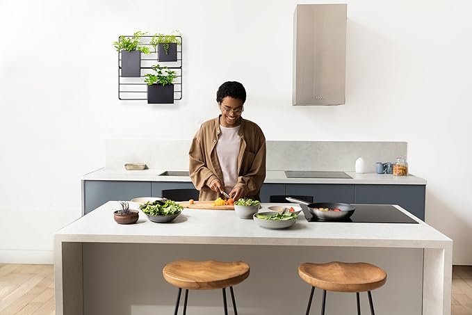 KASSELL Vertical Garden Wall Planter. Wall Mounted for Indoor Outdoor. All Metal Black Vertical Planter with No Assembly Required. Planter for Indoor Plants Flowers, Herbs, Succulents and Plants