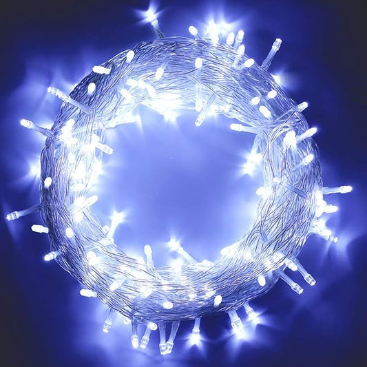 98FT 200 LEDs String Lights Waterproof Fairy Lights 8 Modes with Memory 30V UL Certified Power Supply for Home, Garden, Wedding, Party, Christmas Decoration Indoor Outdoor (Cool White)