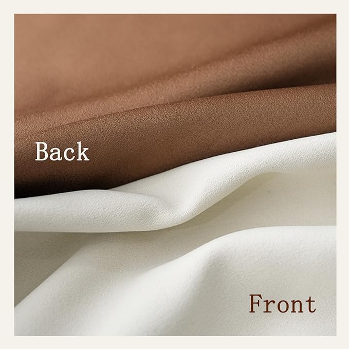 Rectangle Table Cloth 72''x54'' - Waterproof Heavy Thick Table Cover, Plain Weave Fabric Tablecloth for Kitchen Dining Room Wedding Party Tables Decor- Cream