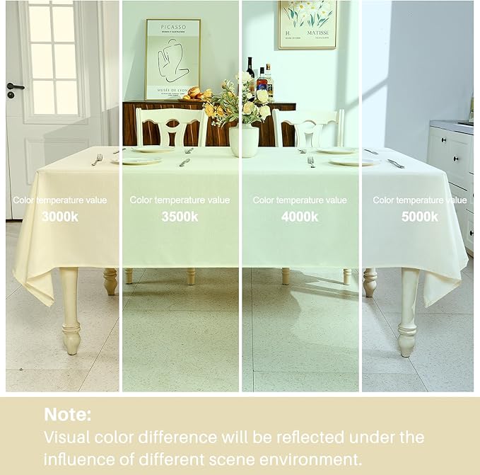 IVAPUPU Textured Linen Table Cloth for Rectangle Table - Ivory Tablecloths Rectangular Waterproof Wrinkle Free Wipeable Dining Cover for Spring Wedding Birthday Kitchen Decor, 60 x 104 Inch
