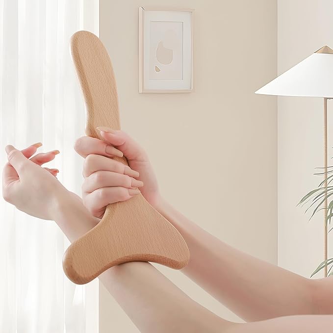 3-in-1 Wood Therapy Massage Tools Lymphatic Drainage Massager Wooden Massager for Maderoterapia,Anti-Cellulite, Body Sculpting & Contouring