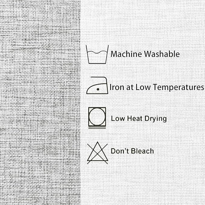 Hiasan Faux Linen Rectangle Tablecloth - Wrinkle and Stain Resistant Washable Table Cloth for Kitchen Dining Room Holiday Table Cover for Dinner, Light Grey, 60 x 102 Inch