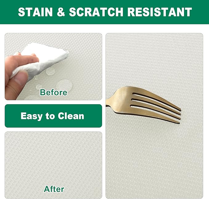 Biscaynebay Textured Fabric Square Tablecloths 90x90 Inches, Ivory Water Resistant Card Table Cloth Folding Table Cover for Dining, Kitchen, Wedding and Parties etc. Machine Washable