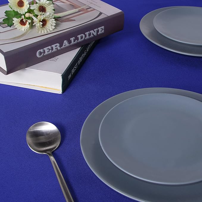 sancua Rectangle Tablecloth - 70 x 108 Inch - Stain and Wrinkle Resistant Washable Polyester Table Cloth, Decorative Fabric Table Cover for Dining Tables, Buffet Parties and Camping, Royal Blue