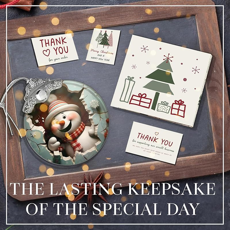 2025 Christmas Ornament, Christmas Tree 4 Inch Acrylic Ornament Art, Christmas Ornaments, Ornaments, Christmas Tree Ornaments, Ornaments for Tree (Cute Snowman)