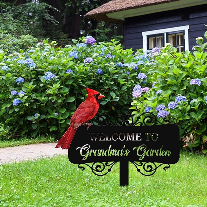 Personalized Metal Garden Signs, Custom Name Yard Stake Sign for House Outdoor Outside Decorative, Lawn Patio Decorations Gardening Enthusiasts Grandmothers Gift 12/14/16/24/30/36inch