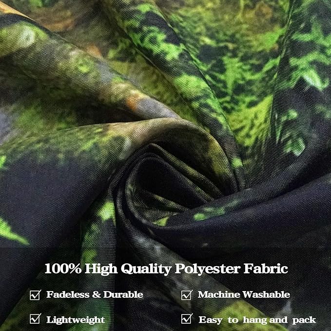 AMM Green Rainforest Tapestry Nature Forest Tapestry for Bedroom Aesthetic Misty Tropical Jungle Trees Flowing Stream Landscape Tapestries Wall Hanging for Living Room Dorm 48 x 36 Inch