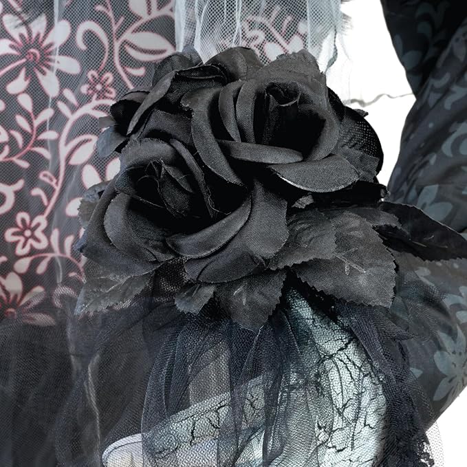 Haunted Hill Farm Rising Ghost Bride by Tekky, Battery-Operated, Sound Activated Animatronic with Sound Effects and Lights for Indoor or Covered Outdoor Creepy Halloween Decoration