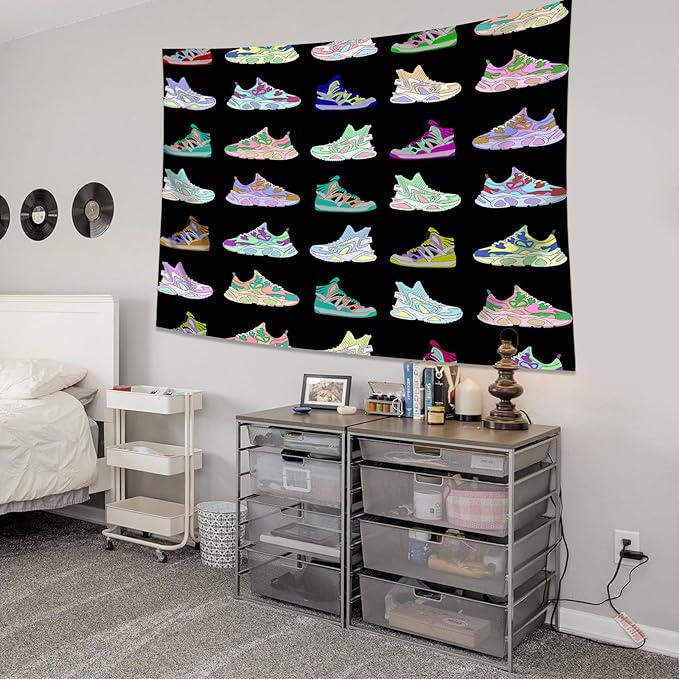 dueeia Sneaker Tapestry Wall Hanging Basketball Shoes Sports tapestries for Teen Boys Mens Bedroom Aesthetic Living Room Dorm Wall Decor (70.9"x90.6")