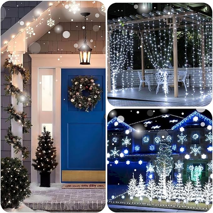 4 Pack 100 LED Fairy Lights Battery Operated with Timer & Remote, 33FT Waterproof Twinkle Lights Indoor Outdoor, Fairy String lights for Bedroom Classroom DIY Wedding Christmas Decorations, Cool White