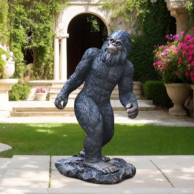 Garden Statues Bigfoot Yard Decor - Grandpa Yeti Large Lawn Products Birthday Decorations Life Size Sasquatch Figurine Resin Tall Outdoor Sculpture for Outside Patio Front Porch