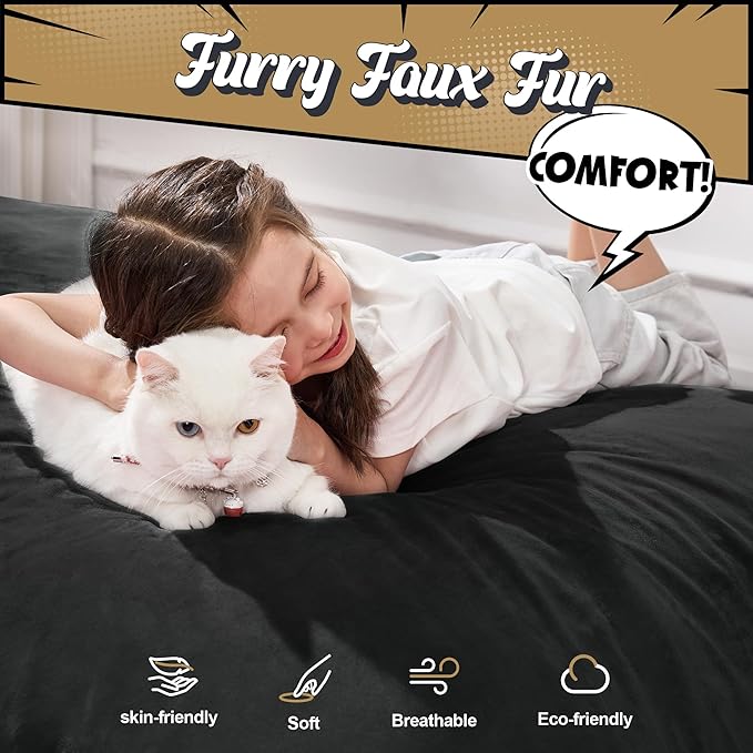 Hobestluk 3 in 1 Bean Bag Chair Giant Bean Bag Chairs for Adults with Velvet Cover Convertible Bean Bag Floor Cushion with Machine Washable Cover for Living Room (Velvet Black)