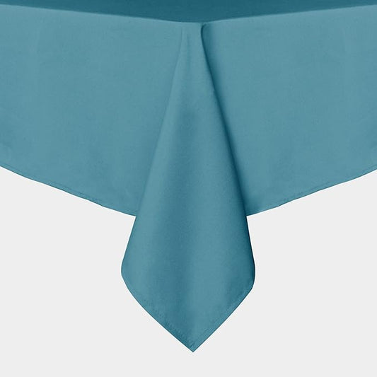 sancua Rectangle Tablecloth - 70 x 90 Inch - Stain and Wrinkle Resistant Washable Polyester Table Cloth, Decorative Fabric Table Cover for Dining Tables, Buffet Parties and Camping, Teal