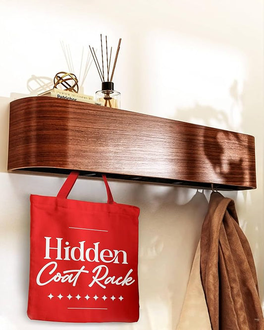 OLEEK Wall Coat Rack - Wall Shelf with Hooks - entryway Hooks - entryway Shelf - Modern Coat Rack - Wooden Coat Rack Wall Mount for Home Decor - Wooden Mount for Home Decor - Jacket Hanger