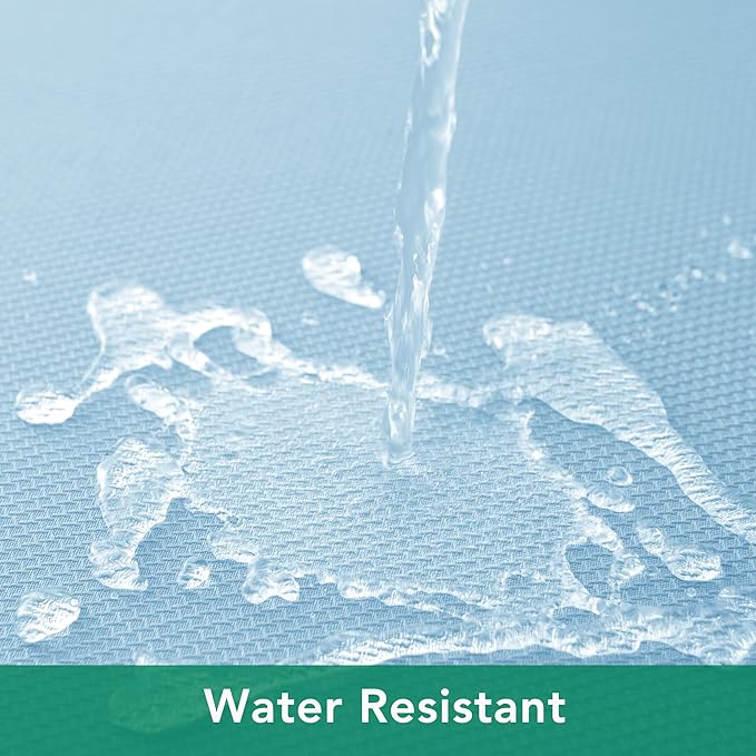 Biscaynebay Fabric Square Tablecloths 54x54 Inches, Light Blue Water Resistant Spill Proof Table Cloth Small Card Folding Table Covers Linen for Dining, Kitchen, Wedding and Parties, Machine Washable