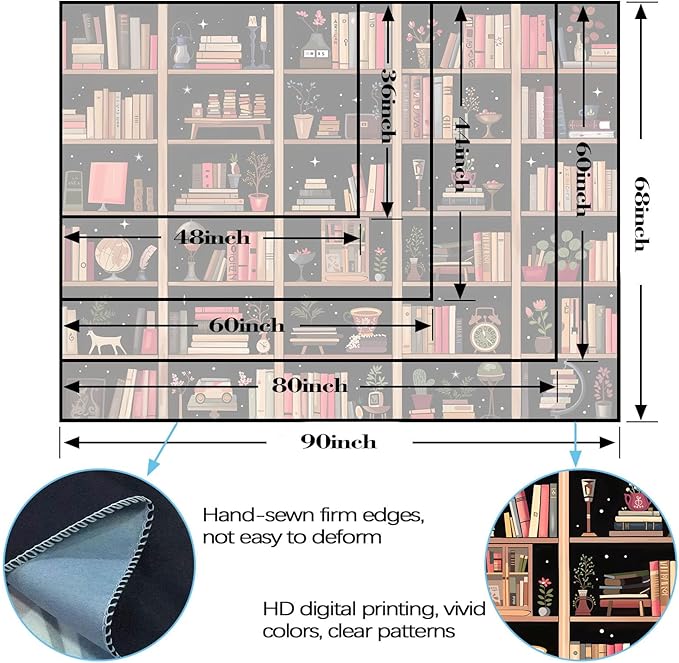 Accnicc Modern Bookshelf Tapestry Black Pink Orange Stylish Minimalist Book Shelf Tapestries Wall Hanging Art Dark Academics Library Book Tapestry for Bedroom Living Room Dorm 80 x 60 inch