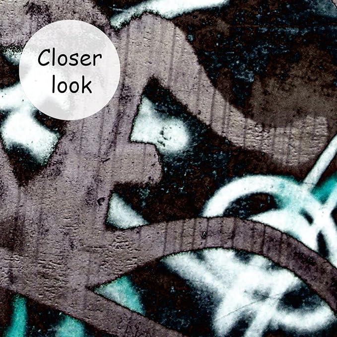 AFZEVEB-Black and White Art Graffiti Wallpaper Wall murals for Bathroom 159"x107" (Not Peel and Stick)