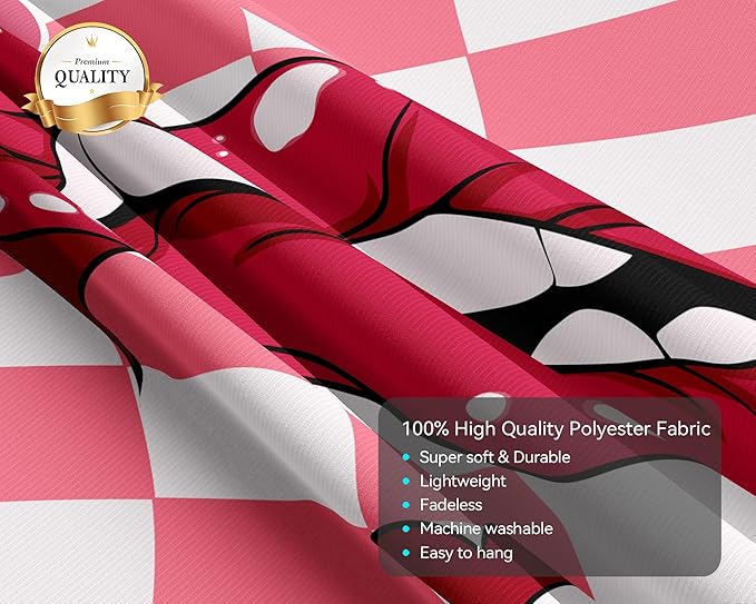 dueeia Sexy Red Lip Tapestry Wall Hanging Y2k Preppy Pink Retro Coquette Women Tapestries for Girls Bedroom Living Room Dorm Wall Decor (59.1"x39.4")