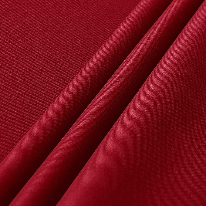 sancua 2 Pack Red Tablecloth 60 x 120 Inch, Rectangle 8 Feet Table Cloth - Stain and Wrinkle Resistant Washable Polyester Table Cover for Dining Tables, Buffet Parties and Camping