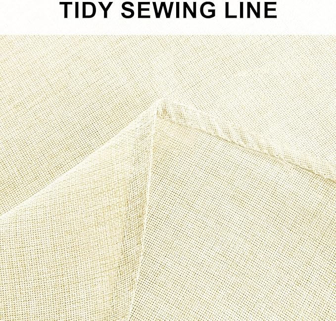 Hiasan Linen Tablecloth 120 Inch Round - Wrinkle and Stain Resistant Washable Polyester Fabric Table Cloth for Dining Room Kitchen Party, Champagne