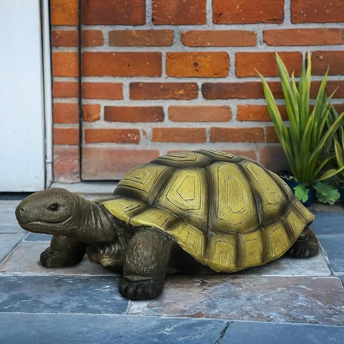 SKYFIRE Turtle Statues for Garden - 34.2” x 18.1” x 11.4” Fiber Reinforced Concrete Figurine Statue, Garden Sculptures & Statues Decor for Outdoors, Lawn, Yard - Outdoor Ornaments Gardening Gifts