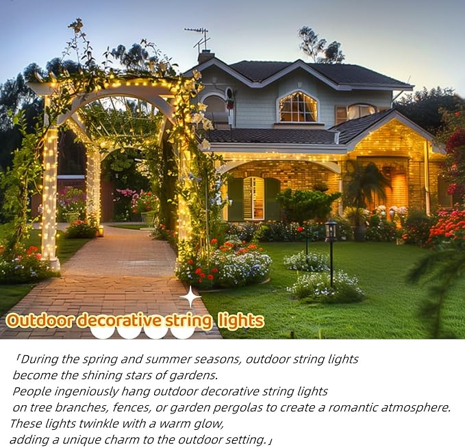 JMEXSUSS 168FT 600 LED Christmas Lights Outdoor Waterproof 8 Modes Indoor String Lights for Outside Warm White Christmas Tree Lights Plug in for Bedroom Wedding Party Holiday Classroom Decorations