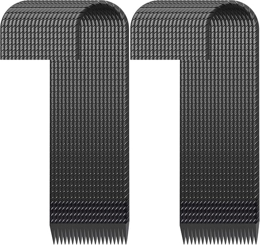 16" Ground Rebar Stakes Heavy Duty J Hook Ground Anchors, 5/16 inch Curved Steel Tent Stakes Anti Rust Steel Ground Stakes for Chain Link Wire Fencing, Pack of 40, Black