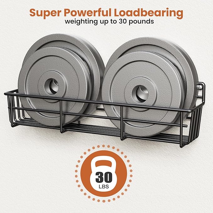 5 Pack Spice Rack Seasoning Organizer Wall Mount, Screw or Adhesive Hanging Shelf Basket Spice Organizer Shelf for Kitchen, Black