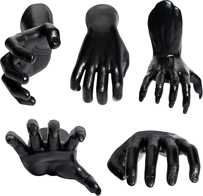 GUTE Creepy Hands Wall Mountable - Hands Hangers Decor, Hand Horror Decorations Aesthetic Goth Gothic Hanging Wall Art Home, House Decoration, Sculpture (Monster, 1 Piece)