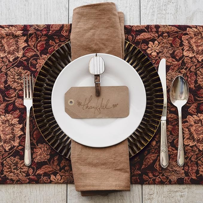 13" Black Chargers for Dinner Plates, Decorative Charger Plates, Plastic Charger & Service Plate 6 Pack Table Setting Bulk Wedding, Thanksgiving, Festival