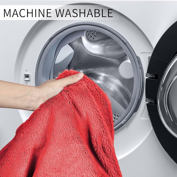 Bean Bag Chair for Adults 4FT,Soft Removable Cover for Teens/Girls Bedroom,Fluffy Giant Round Floor Beanbag Lounger Chairs (No Filler,Big Red)