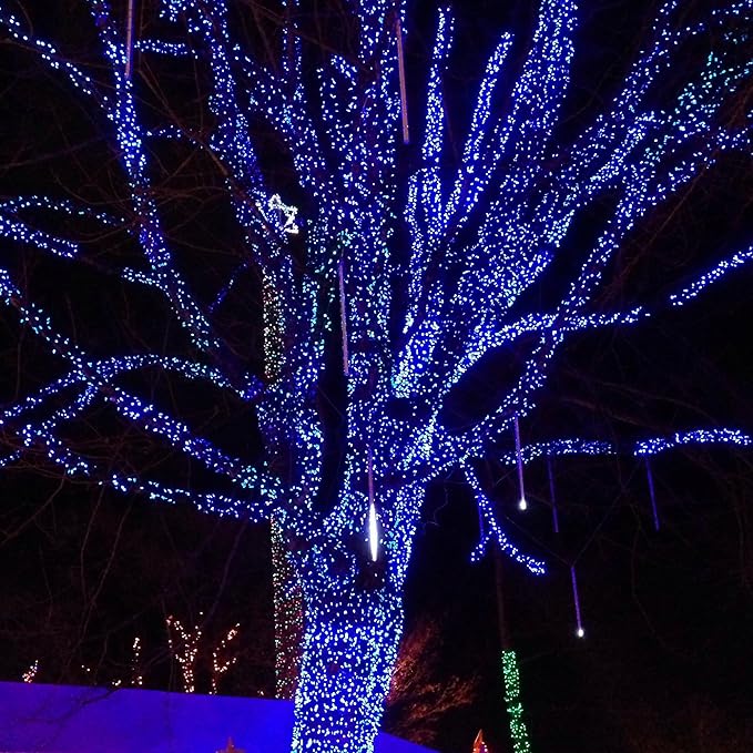 Dazzle Bright Outdoor Christmas String Lights, 1000 LED 328 FT Plug in Fairy Light with Remote Control 8 Modes & Timer, Waterproof Decoration for Home Garden Yard Xmas Wedding, Blue