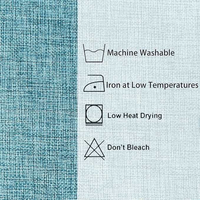 Hiasan 2 Pack Faux Linen Square Tablecloth - Wrinkle and Stain Resistant Washable Table Cloth for Kitchen Dining Room Holiday Table Cover for Party Dinner, Teal, 54 x 54 Inch