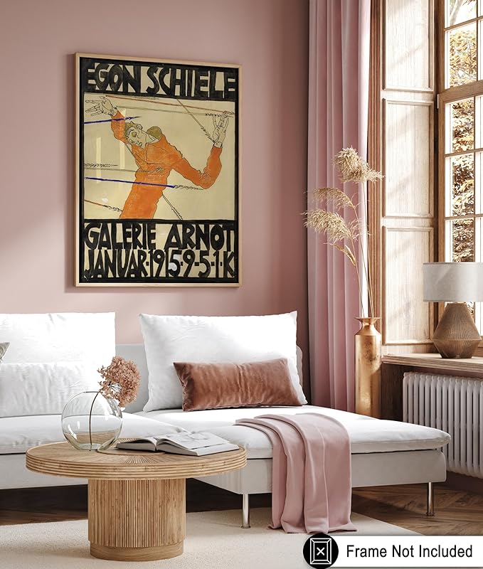 Poster Master Vintage Painting Poster - Retro Expressionism Print - Self Portrait as the Martyred St Sebastian - 11x14 UNFRAMED Wall Art - Gift for Artist, Friend - Wall Decor for Home, Office