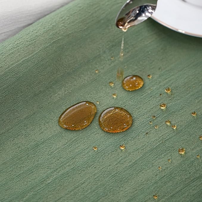 Sage Green Table Cloth 60 x 120 Inch, Rectangle Waterproof Tablecloth, Jacquard Texture Fabric Table Cover for Birthday Party Dining, Farmhouse, Wedding, Buffet - Sage Green, Spring