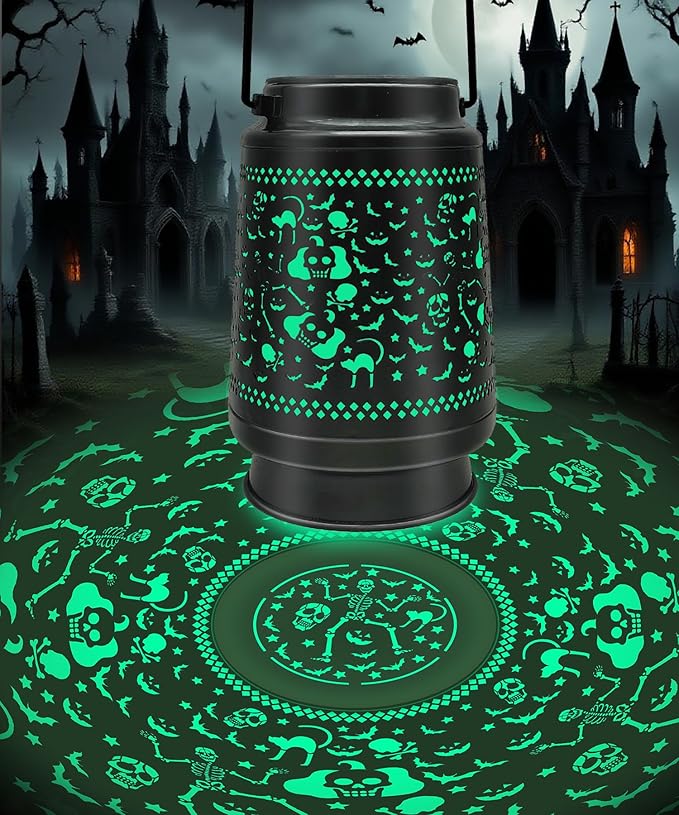 Solar Lanterns Outdoor Waterproof Halloween Decorations Scary Skeleton Lights for Garden, Patio, Yard, Lawn Porch Halloween Decor Hanging Solar Lights Unique Gifts for Outdoor Decor