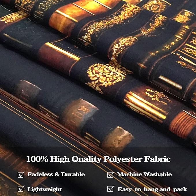 Accnicc Vintage Bookshelf Tapestry Medieval Art Book Tapestries Wall Hanging Gothic Dark Academia Retro Library Backdrop Tapestry for Bedroom Living Room Dorm Study Classroom 80× 60 inch