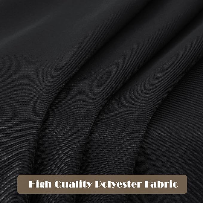 sancua 4 Pack Black Tablecloth 60 x 84 Inch, Rectangle Table Cloth for 4ft Tables - Stain and Wrinkle Resistant Washable Polyester Table Cover for Dining Wedding Banquet Party Buffet Restaurant